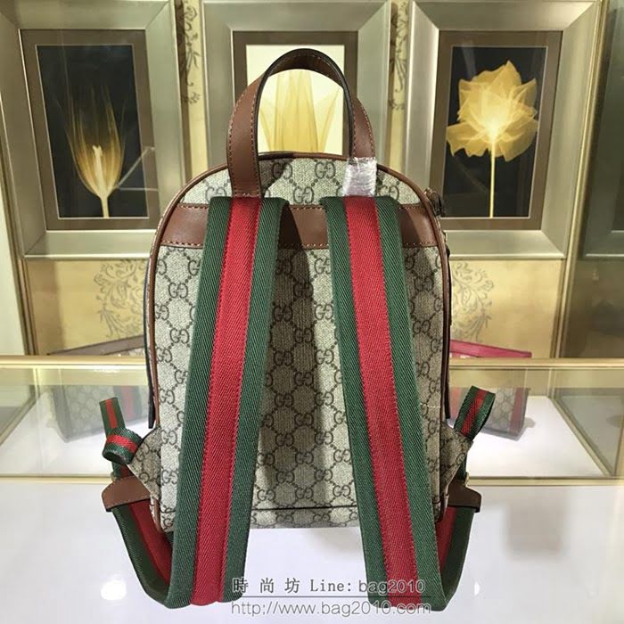 GUCCI 古馳女包 新款 427042 pvc刺繡 古奇奢侈品女包 花鳥印花圖案 雙肩包 女款背包